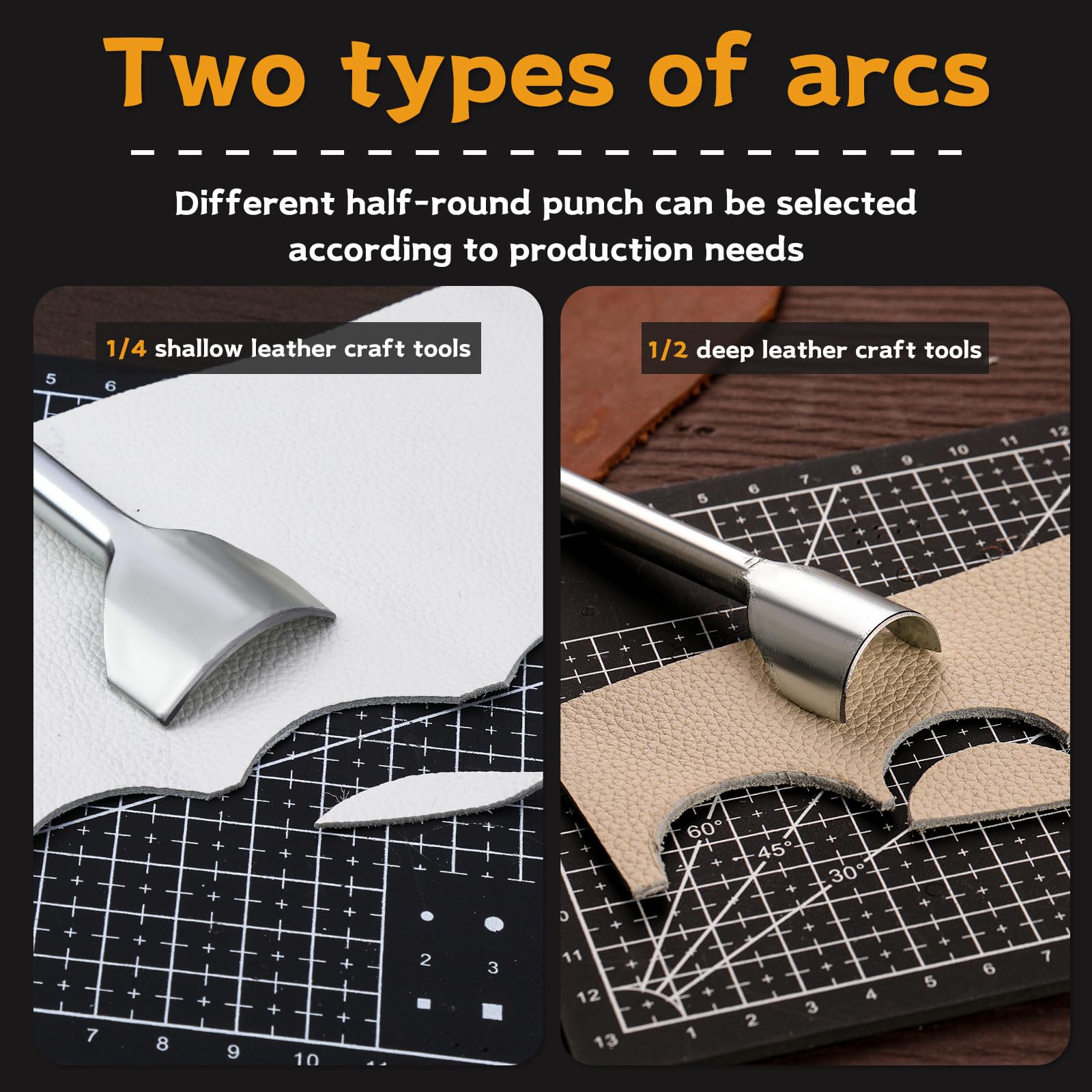 Yizzvb leather corner punch 30mm finishes large radii on totes.
