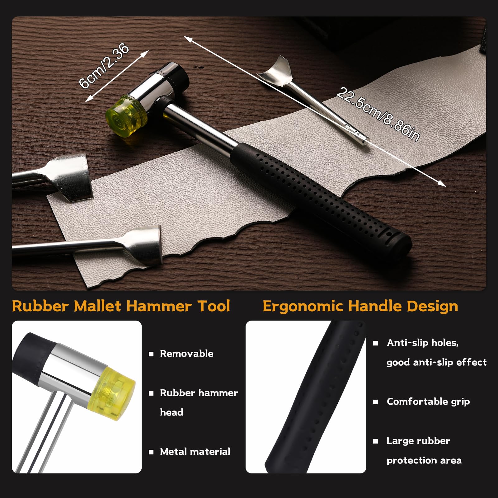 Yizzvb leather corner punch 35mm rounds wide wallet corners.