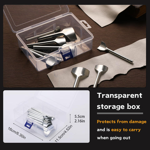 Yizzvb storage box keeps the punch set organized and protected.