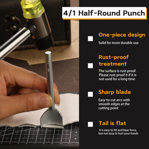 Yizzvb strap cutter and punch set in action for belts.