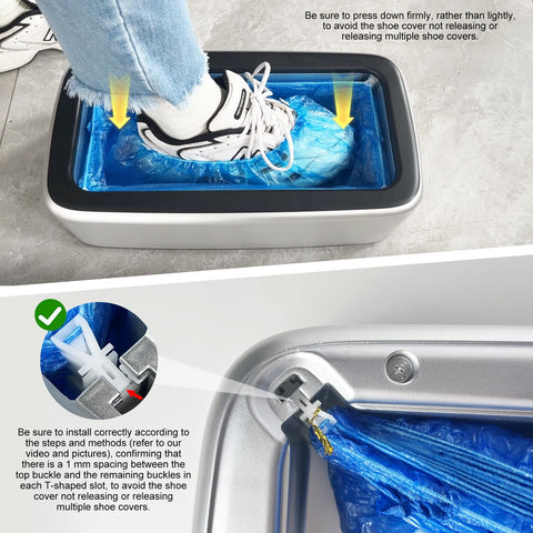 YJDayy shoe cover dispenser side view with slim footprint