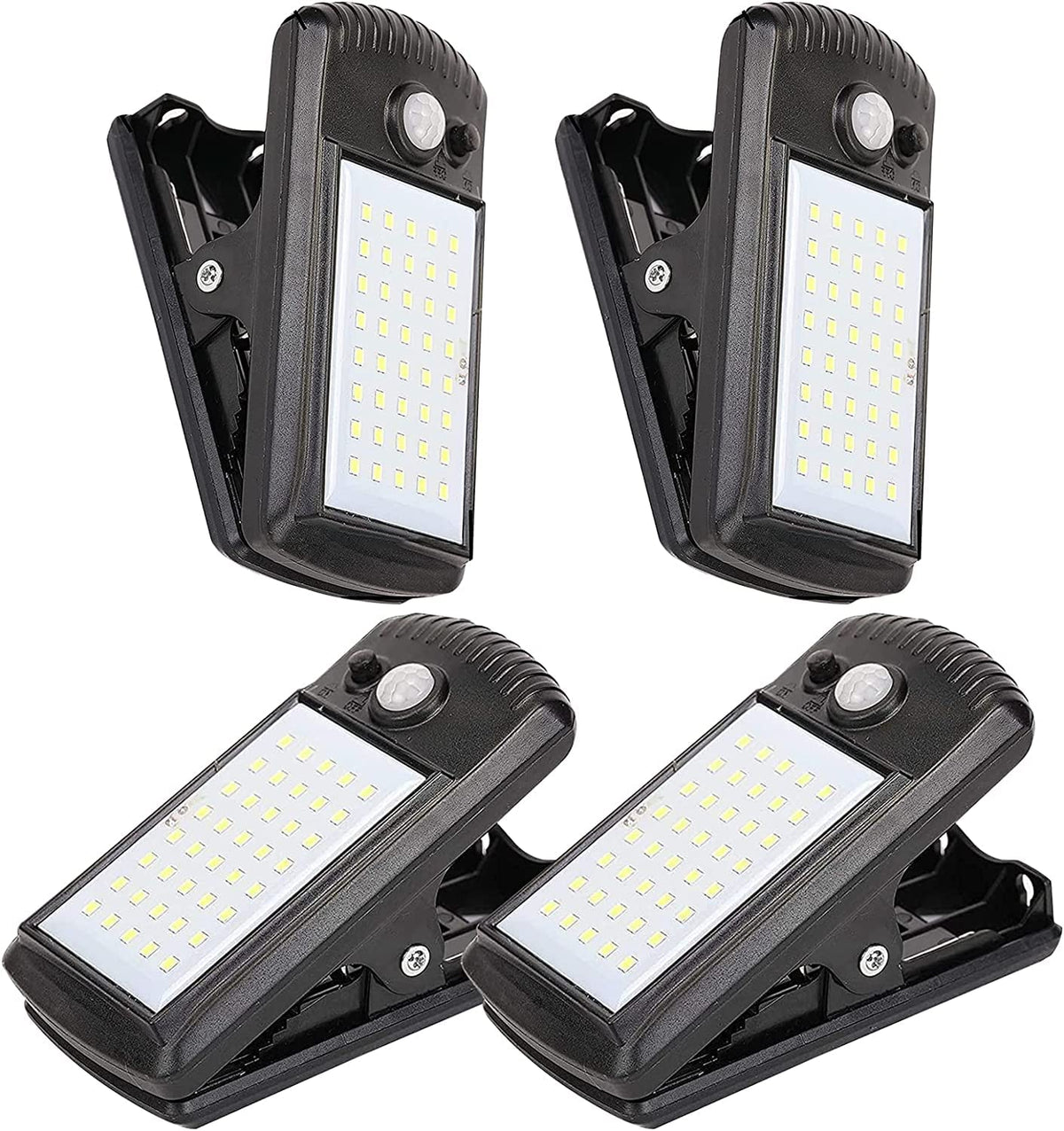 YJFWAL clip-on solar light with 40 LEDs for bright outdoor illumination.