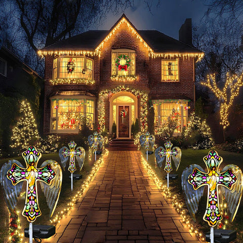 YJFWAL rustic cross garden decor enhances outdoor faith-themed displays