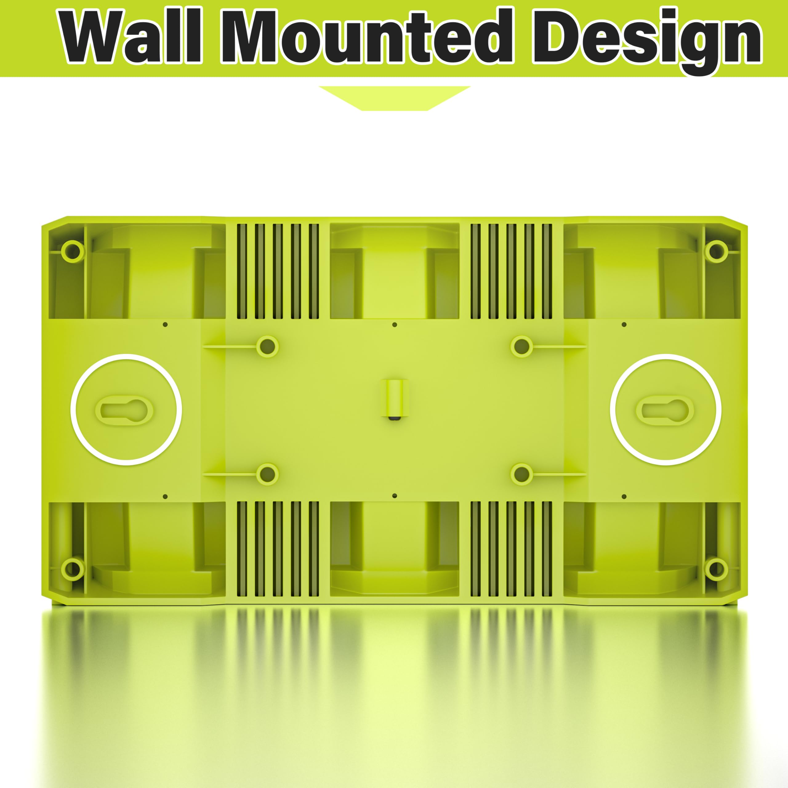 YJITO 6-port charger in use with Ryobi batteries and tools.