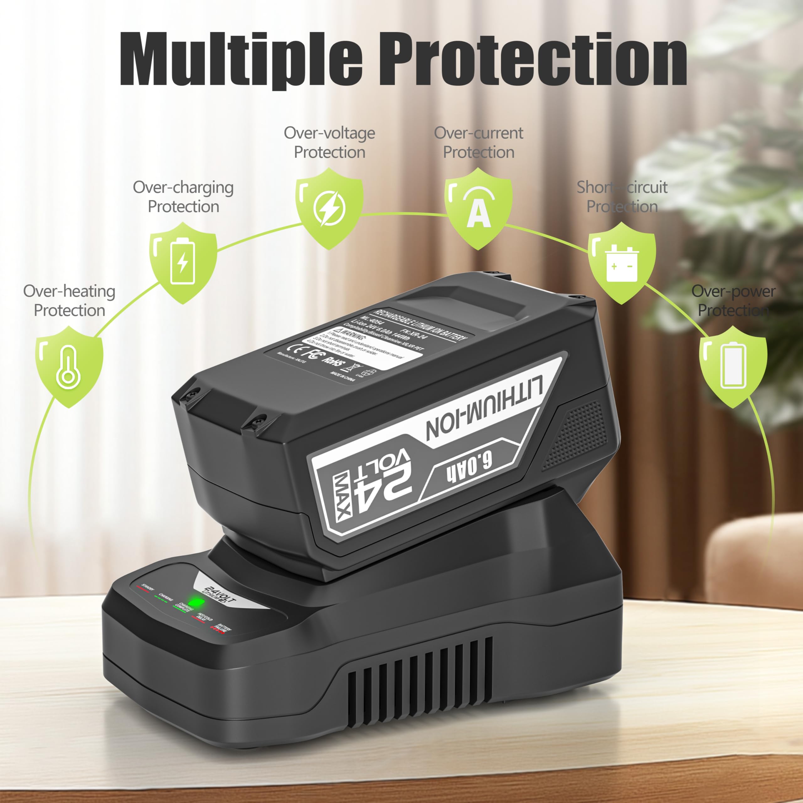 YJITO charger with built-in protection and cooling for safe charging