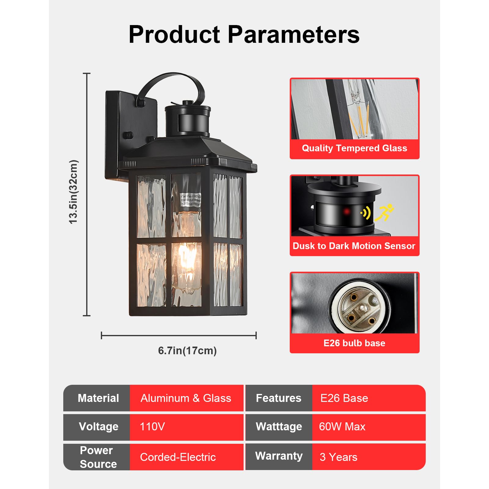 YJXGDIL front-door-light provides hands-free entry lighting.