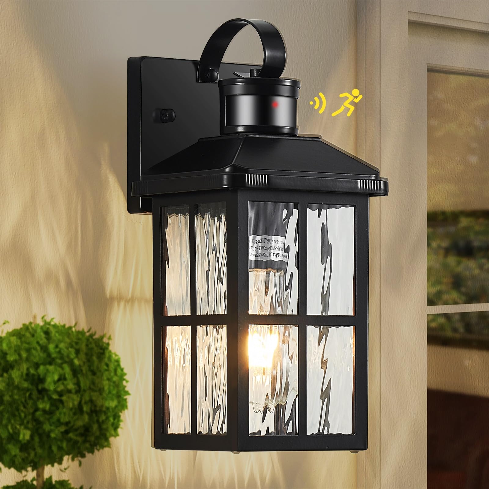 YJXGDIL porch light with dusk-to-dawn sensor illuminates porches automatically.