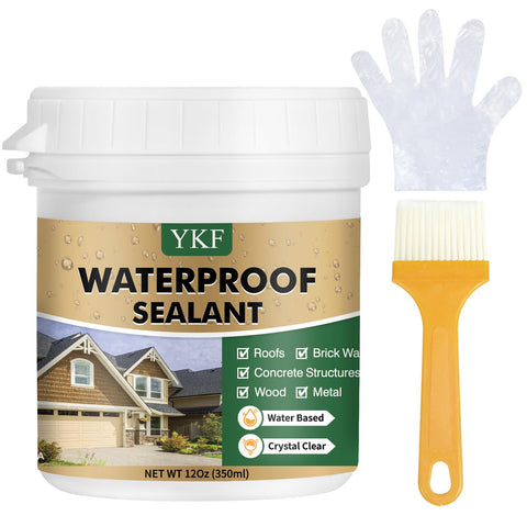 YKF transparent sealant bottle shows clear, invisible protection for surfaces against leaks