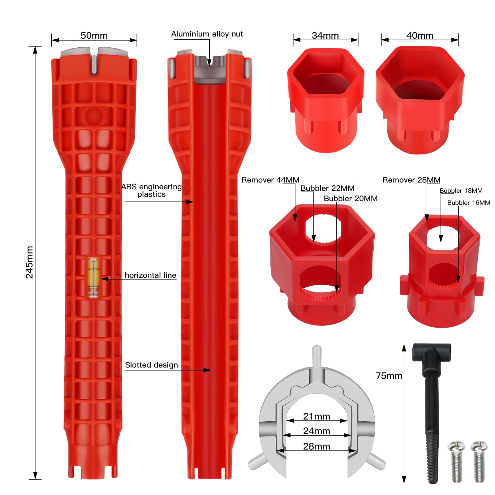 Ykwao ergonomic long handle reduces effort during fittings.