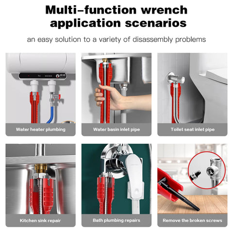 Ykwao sink wrench head design reaches tight corners with ease.