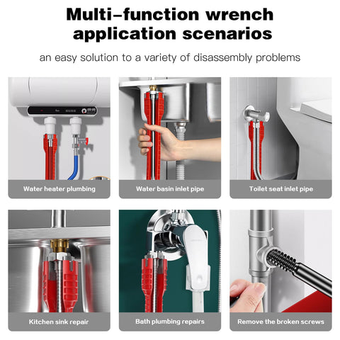 Ykwao multifunctional wrench in use under a sink fitting 95% faucet nuts
