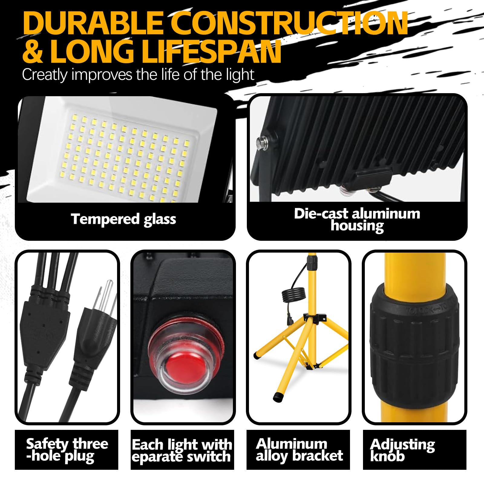 YKXJM IP66 waterproof lamp withstands harsh conditions on site.