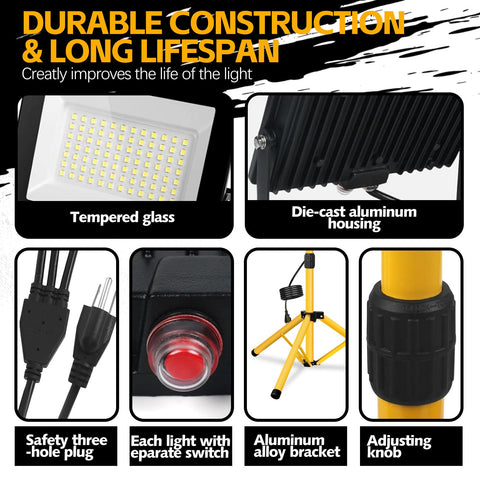 YKXJM IP66 waterproof lamp withstands harsh conditions on site.