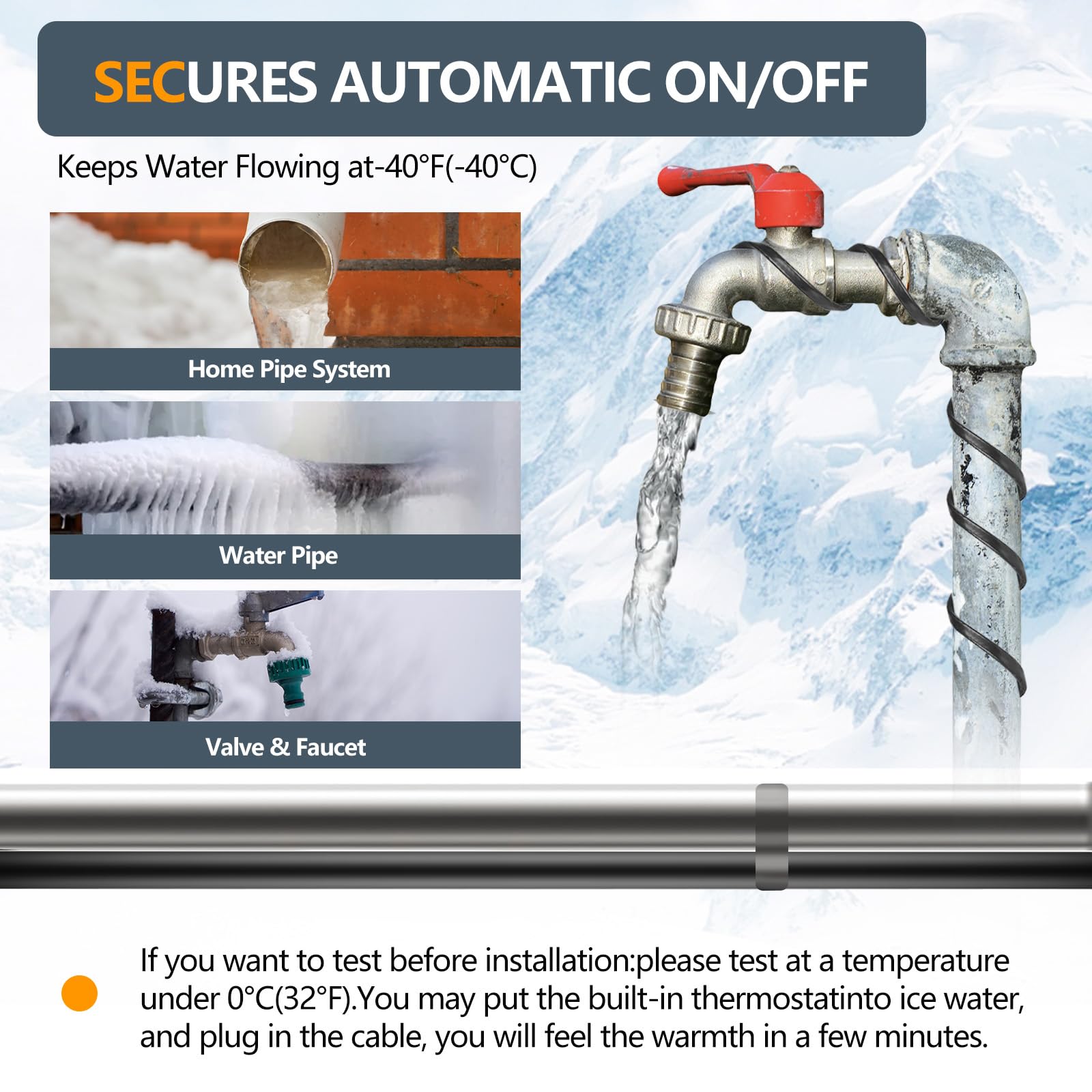 YKXJM temperature-adjustable cable works in extreme cold down to -40°F.
