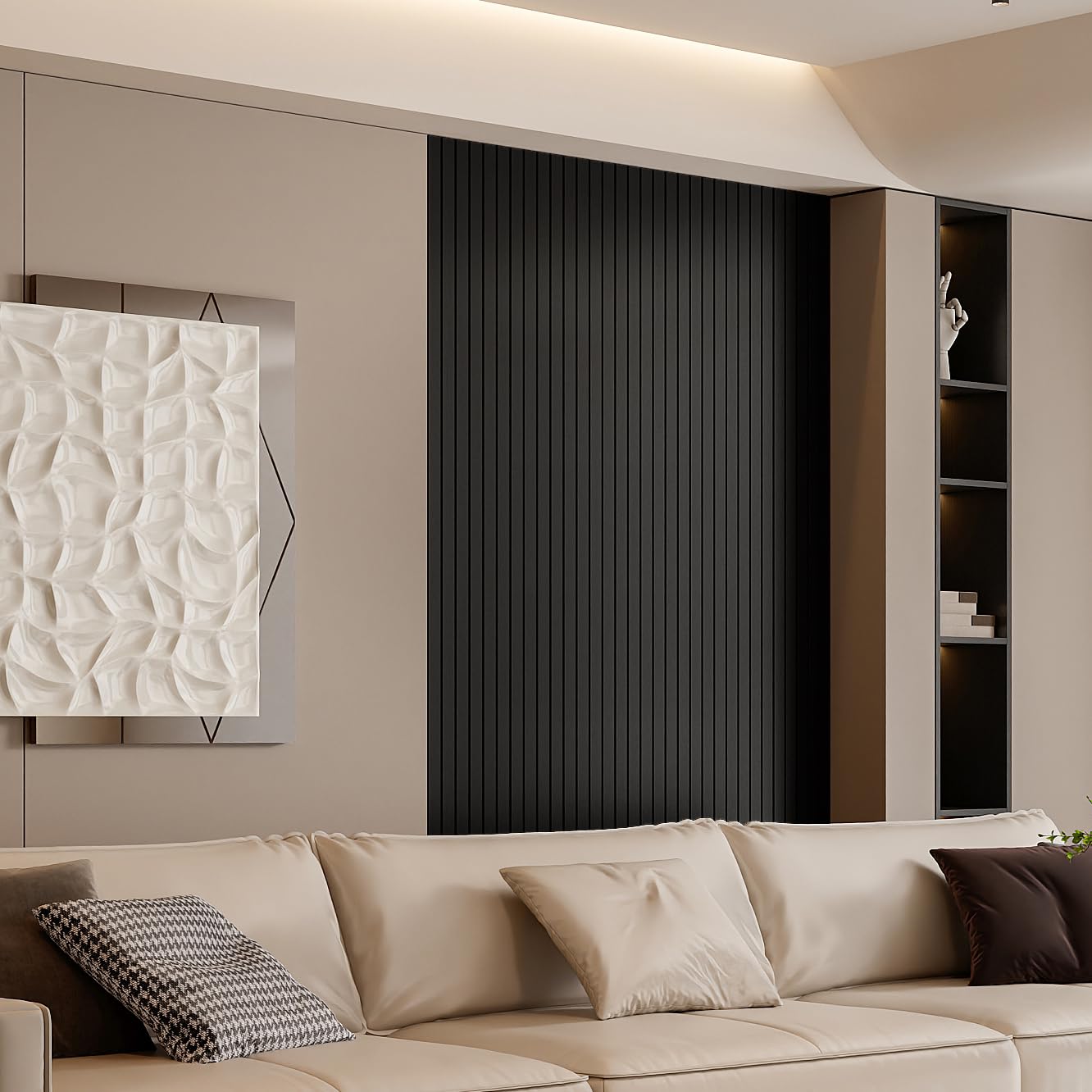 YLL YLL panel installed on wall creating seamless, continuous surface look