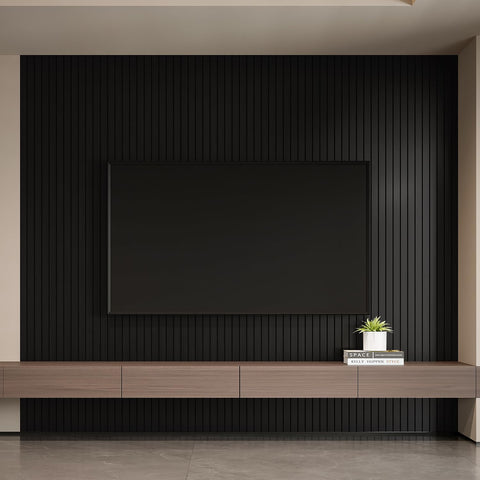 Durable PVC slat wall panel withstands daily wear with wipeable surface care