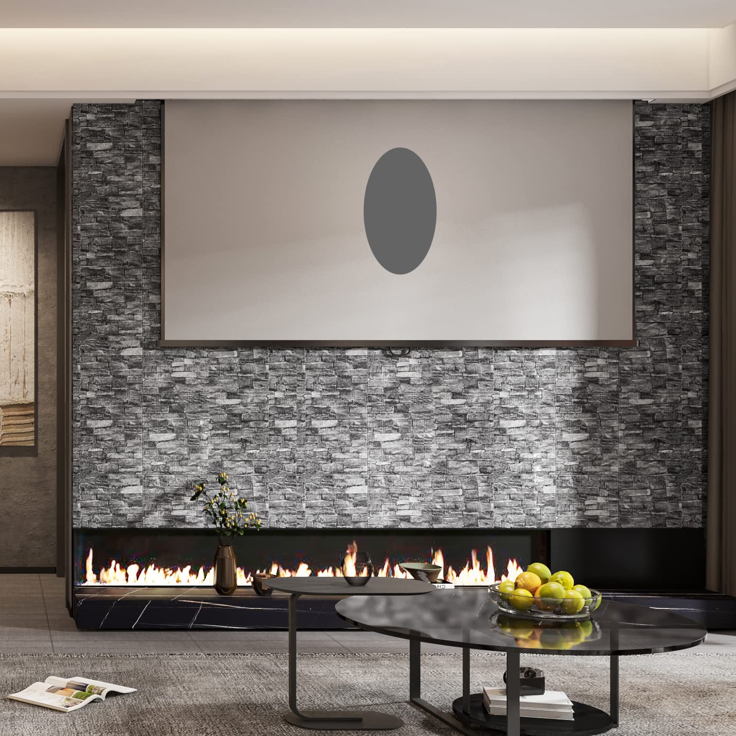 YLL YLL 3D brick wallpaper for a fast TV wall accent