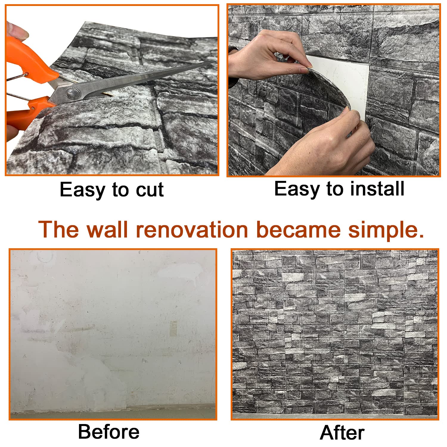 YLL YLL foam brick wall panel creating a stylish living room accent