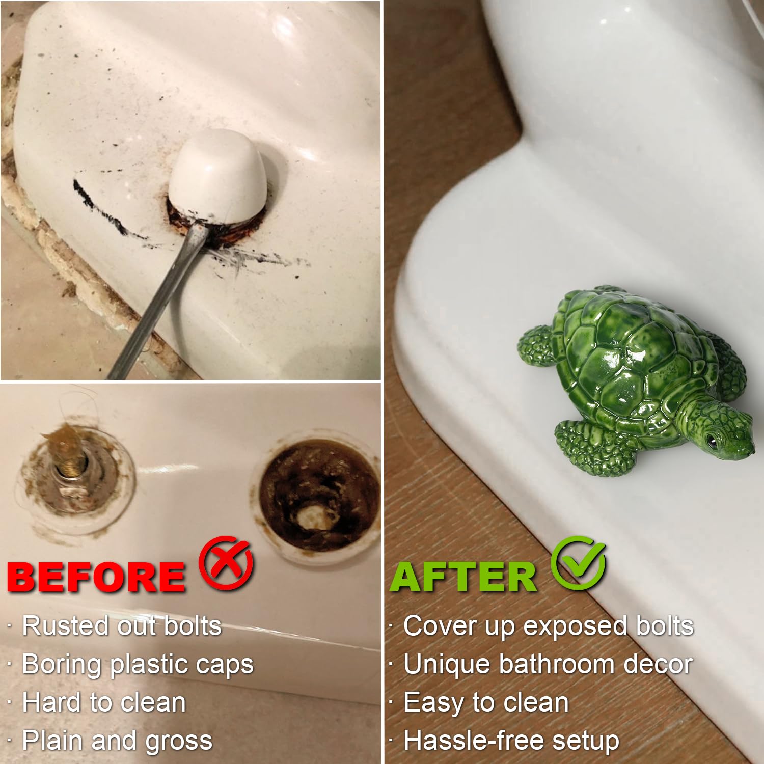 YLOVAN coastal bathroom turtle decor complements seaside themes.