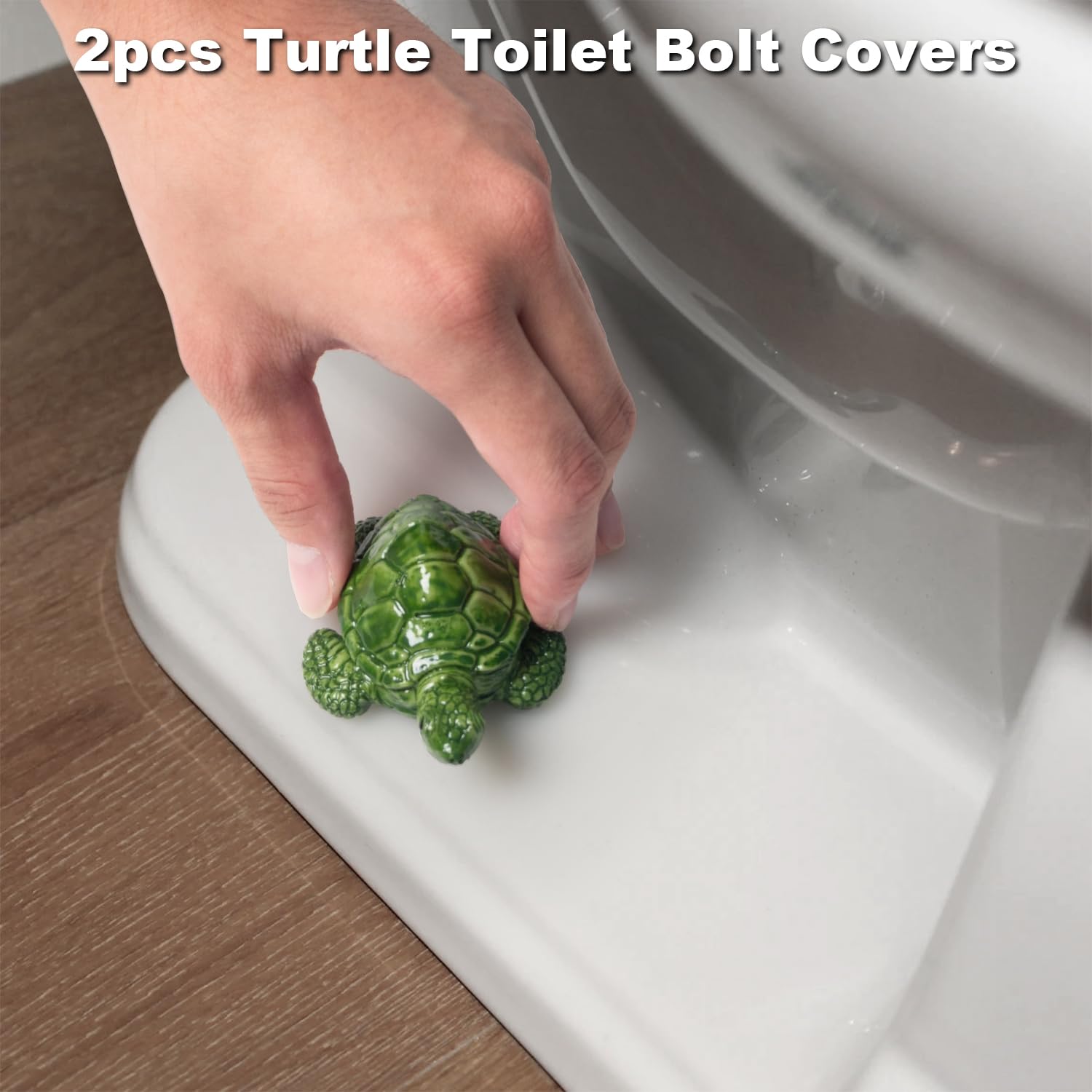 YLOVAN hand-painted sea turtle toilet cap adds coastal flair.