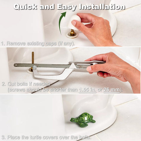 YLOVAN fits standard bolts to upgrade your toilet with turtle style.
