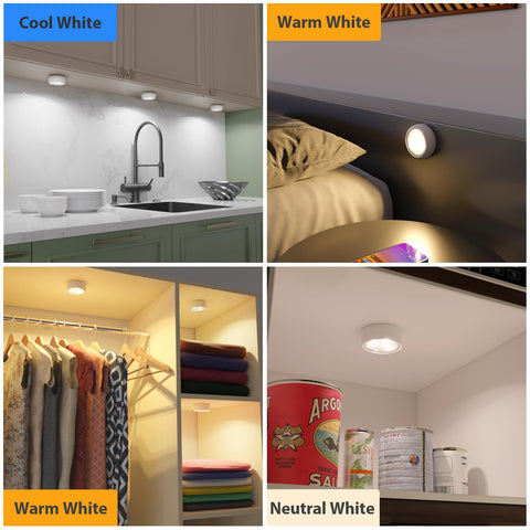 YLXS push-tap puck light for drawers and small spaces