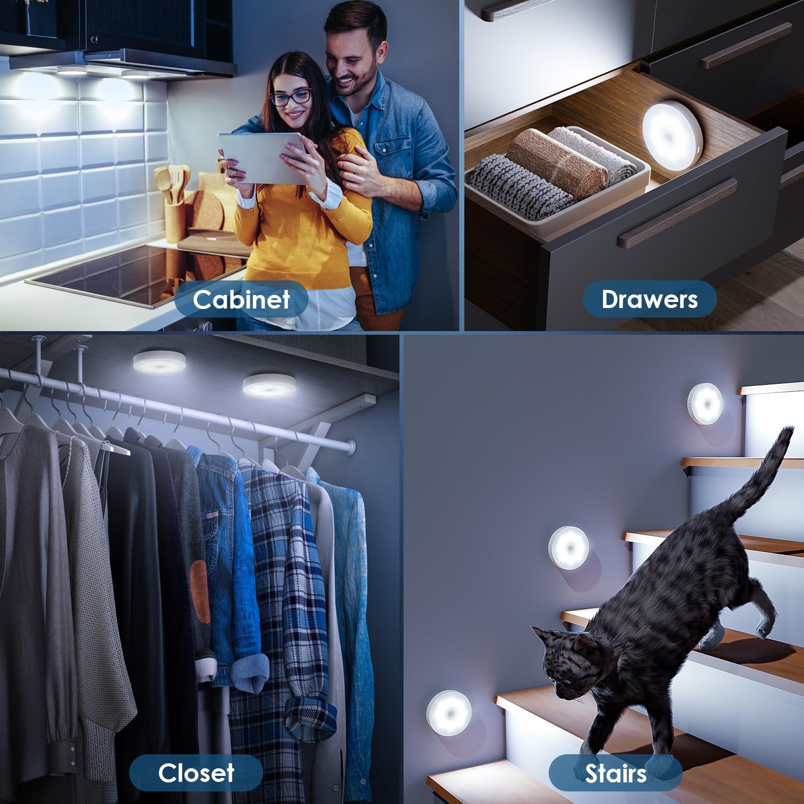 YLXS magnetic installation closet light for easy relocation