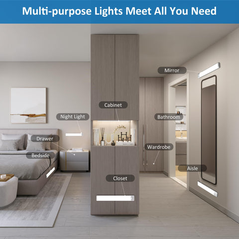 YLXS 3-pack kit suitable for closets, cabinets, and pantries
