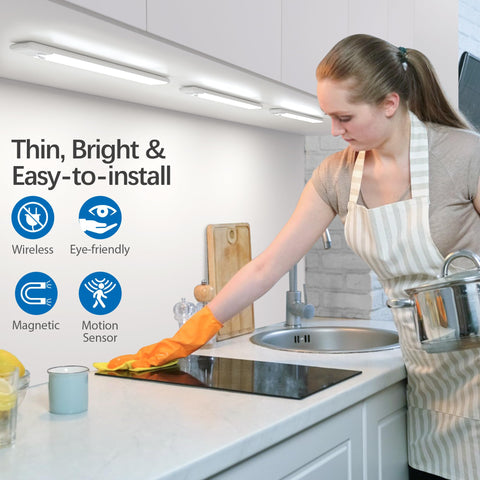 YLXS light detects motion up to 10 feet at 120 degrees