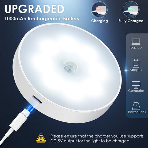 YLXS rechargeable magnetic closet light sticks anywhere