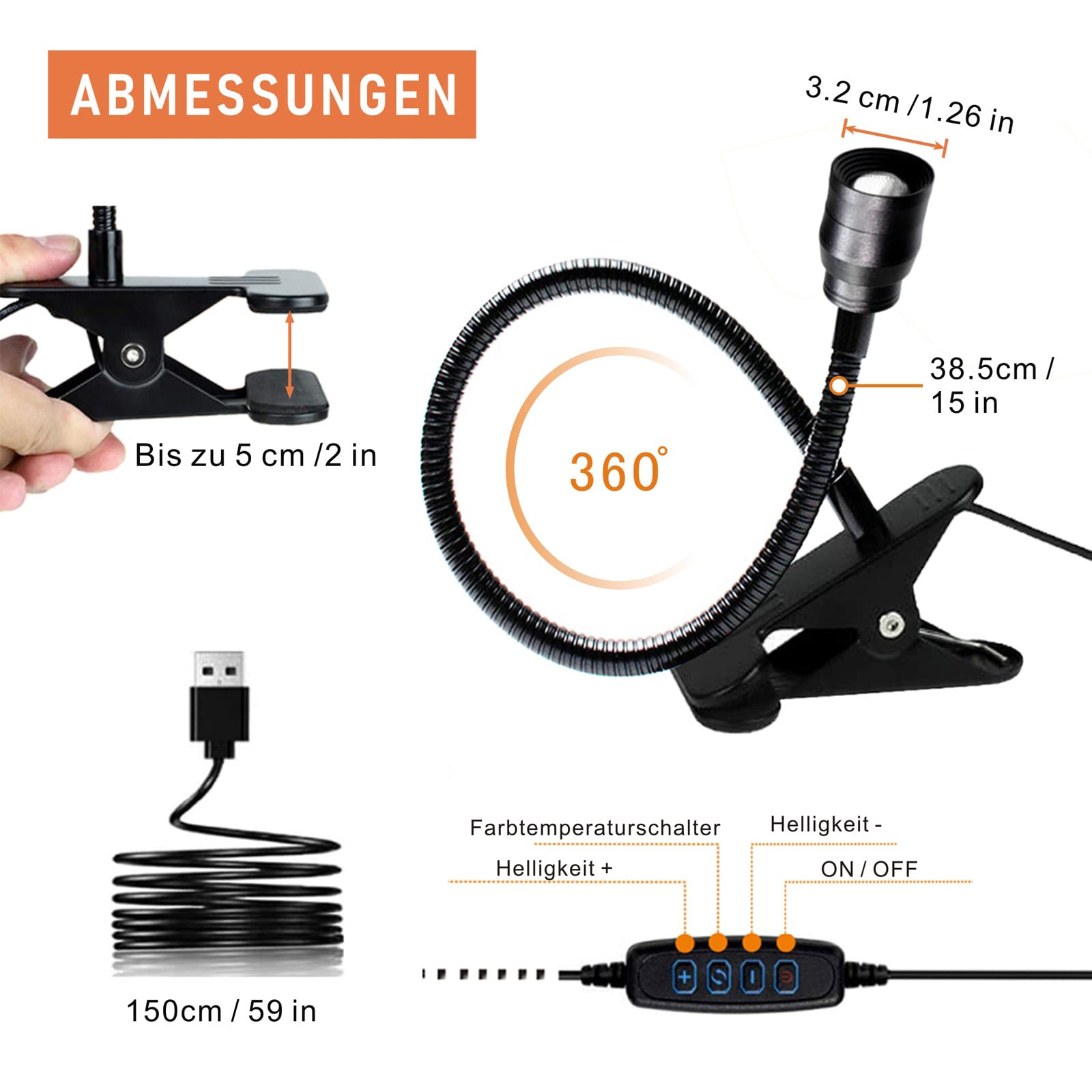 YMCRLUX dimmable brightness and color temperature for versatile tasks