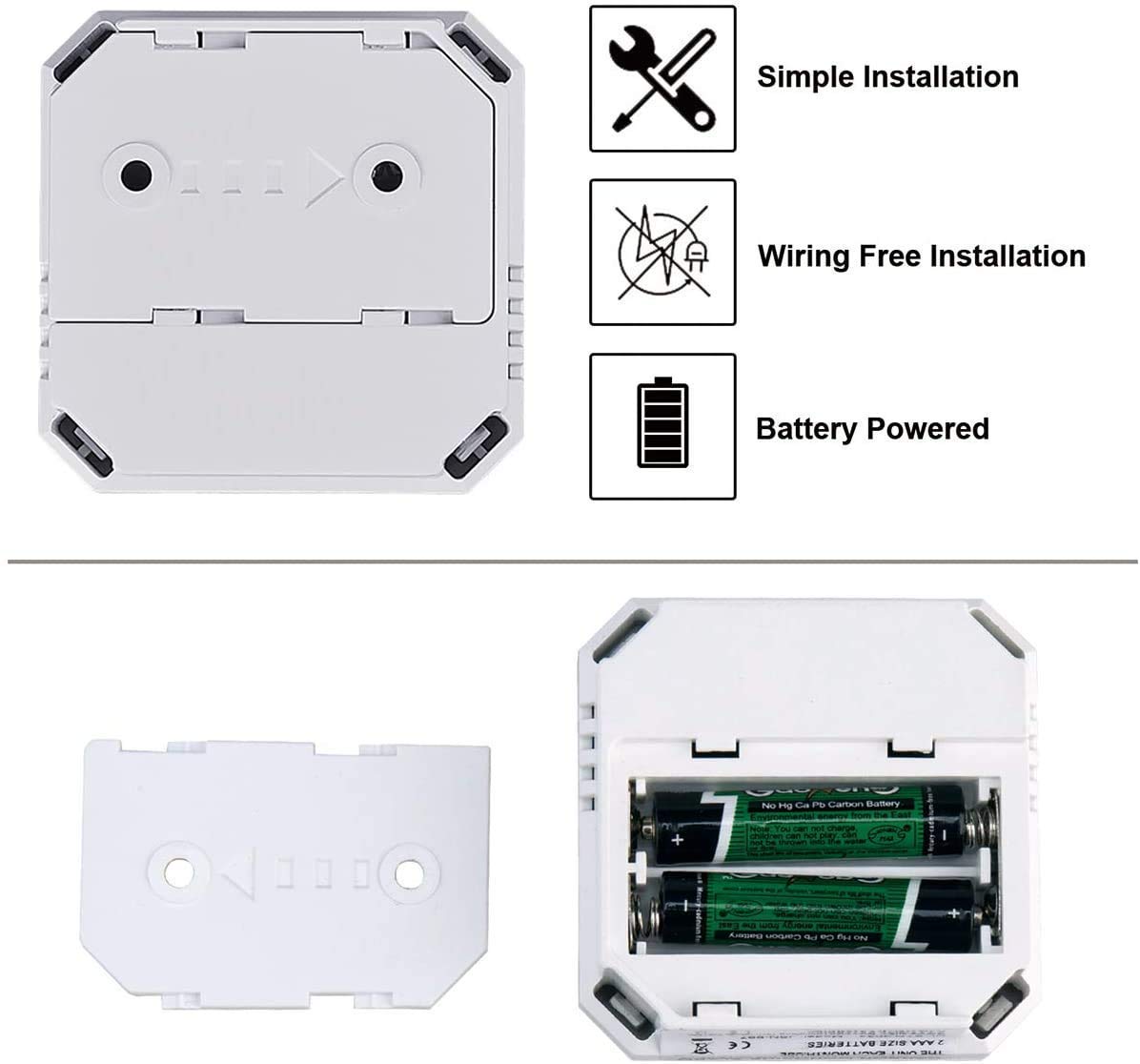 YMDJL installation kit with screws and manual for quick setup.