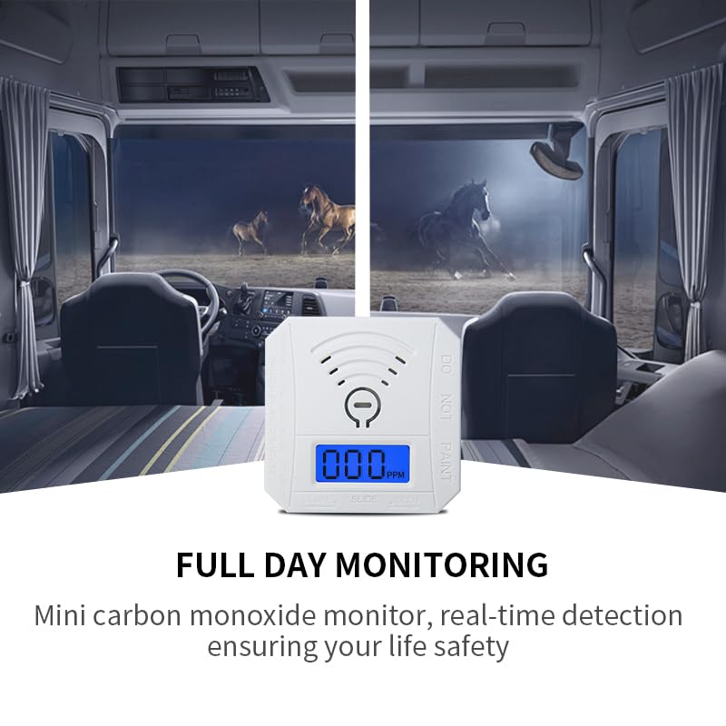 YMDJL red LED alarm indicator signaling dangerous CO levels.
