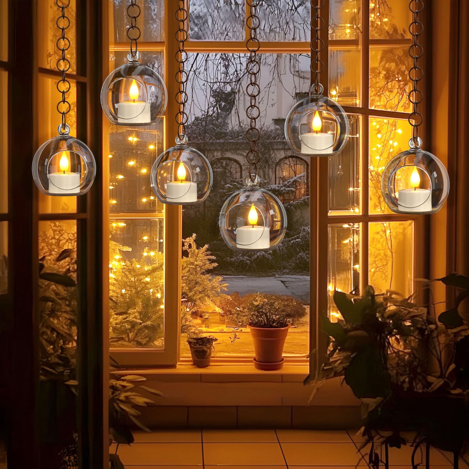 Yme dimmed room warm glow tea light creates cozy atmosphere.