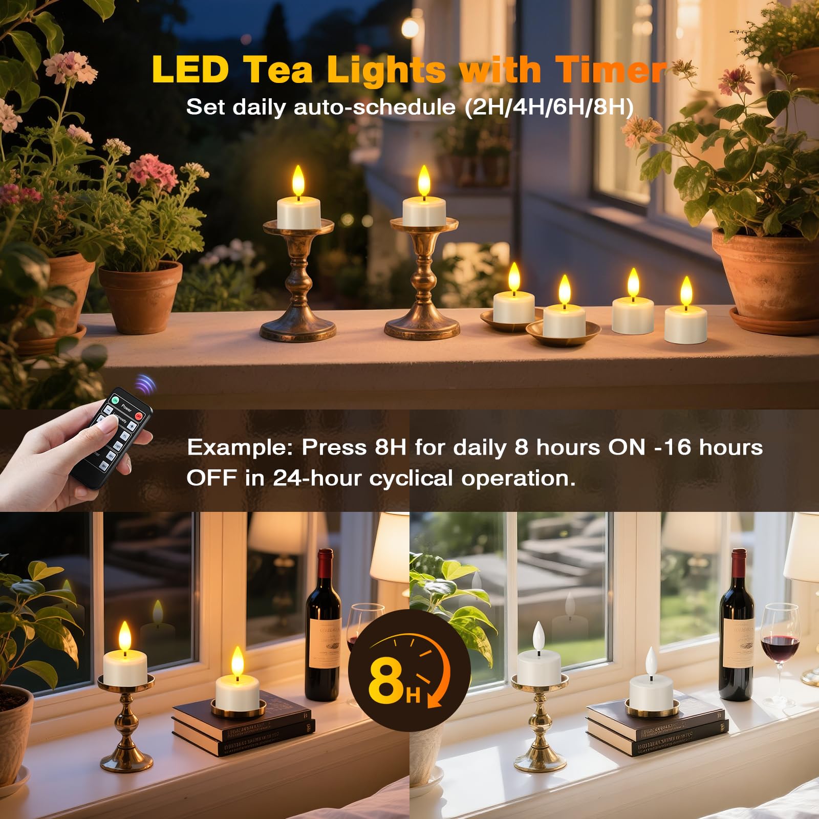 Yme floating tea light in a water feature creating reflections