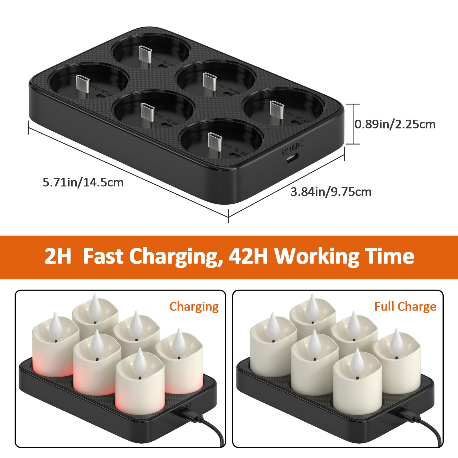 Close-up of Yme timer settings 2, 4, 6, 8 hours for automatic relighting