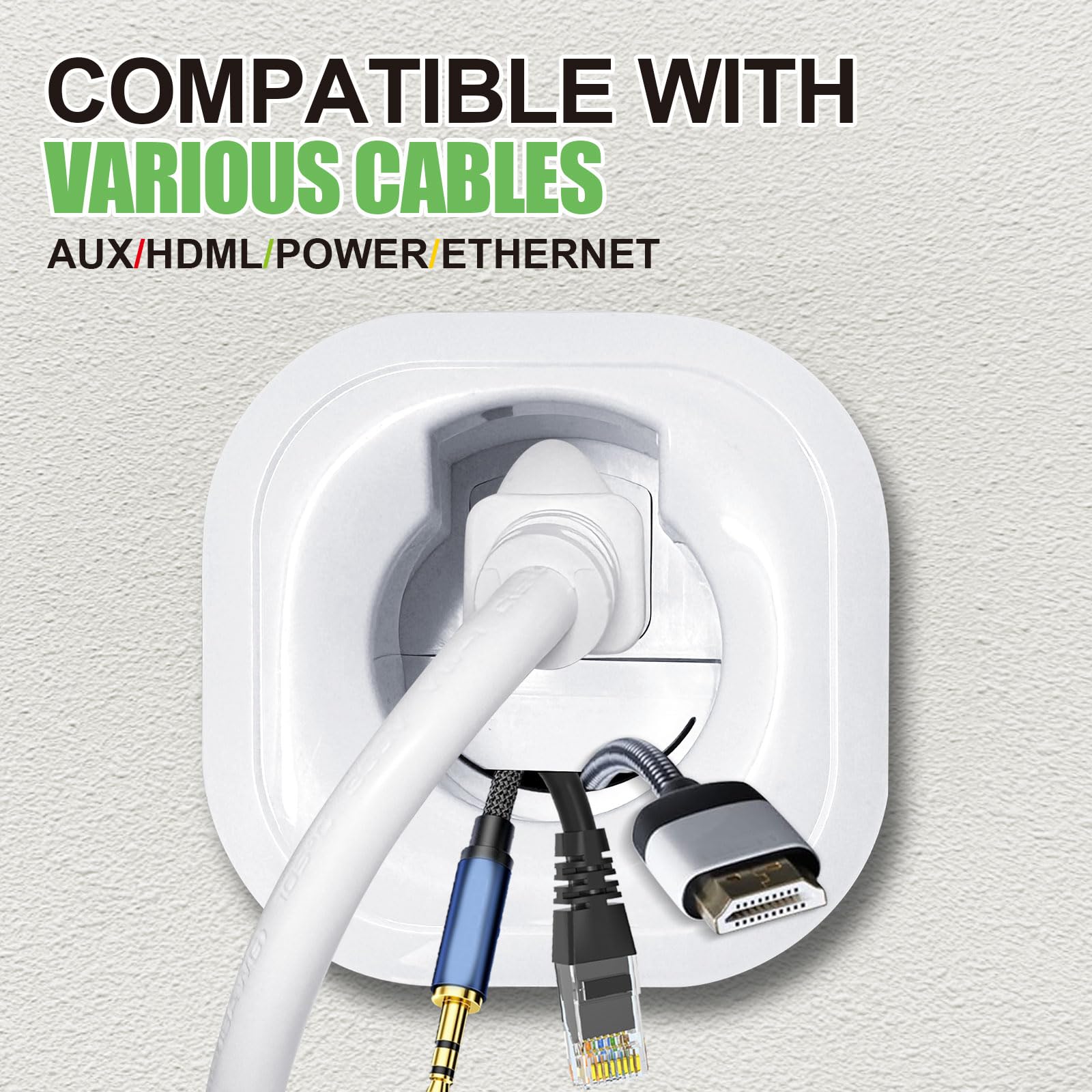 YMGN 6ft extension cord enables easy outlet reach and reduces visible wiring.