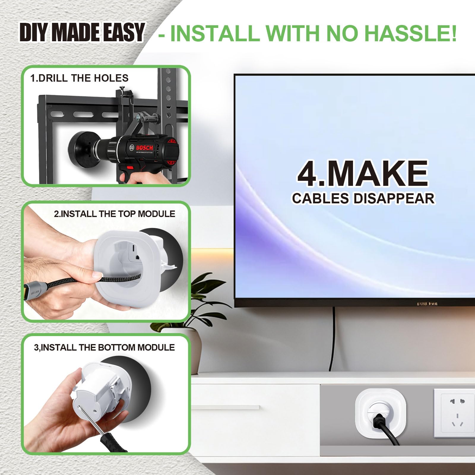 YMGN easy DIY install in about 30 minutes with included drill bit.