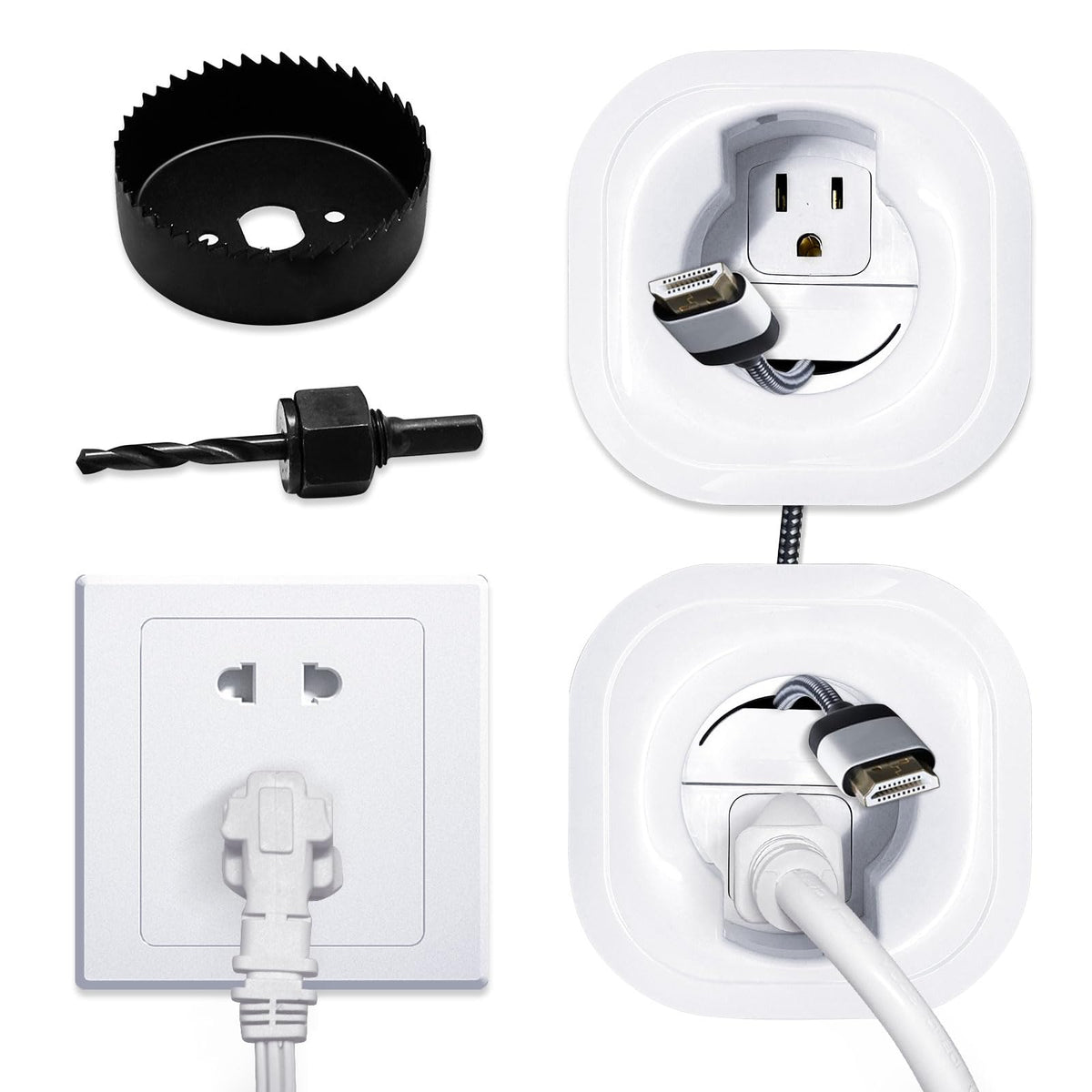 YMGN in-wall kit with hole-saw attachment for a clean, concealed installation.