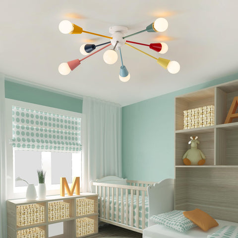 Ymlii Colorful Chandelier entryway contrast welcomes guests with bright first impression