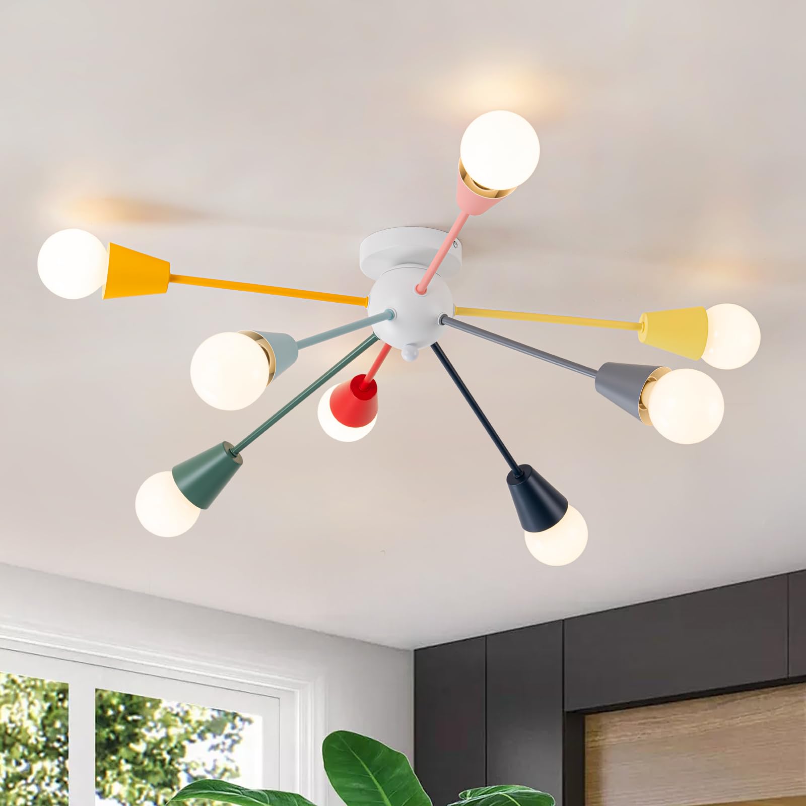 Ymlii Colorful Chandelier kitchen illumination for open-plan spaces