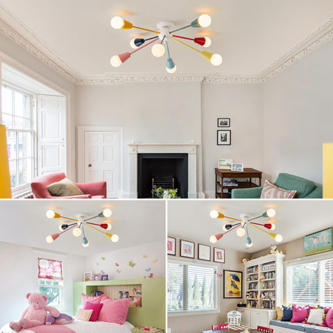 Ymlii Colorful Chandelier playroom creative ambiance inspires imagination