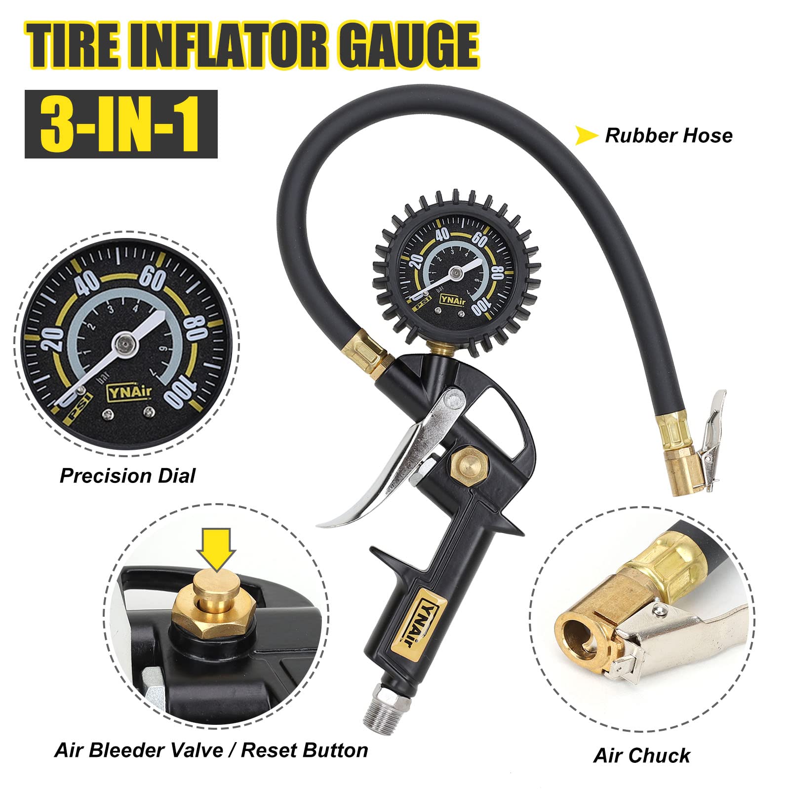 YNAir 25ft recoil poly hose demonstrates flexible, durable performance across temperatures