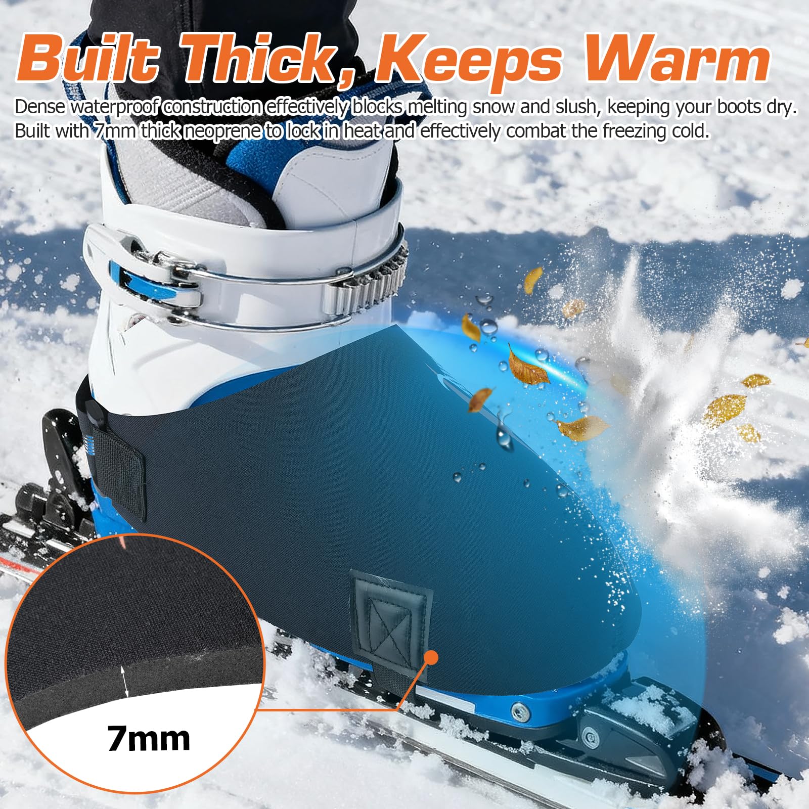 Yncotte neoprene close-up showing 7mm insulation for warmth