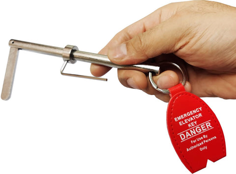 YnFag emergency key with warning sign boosts safety during access.