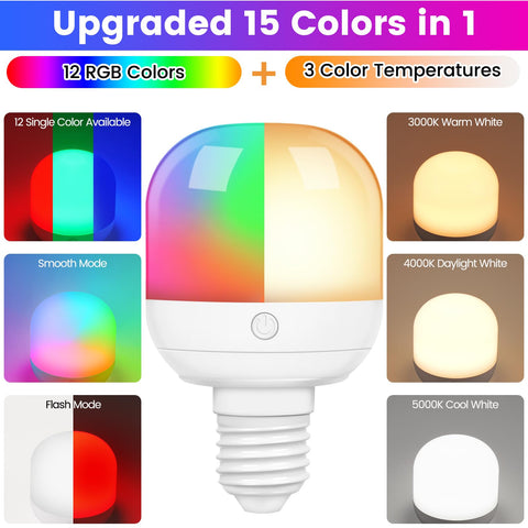 Yochoice 15-color spectrum bulb offering versatile mood lighting.