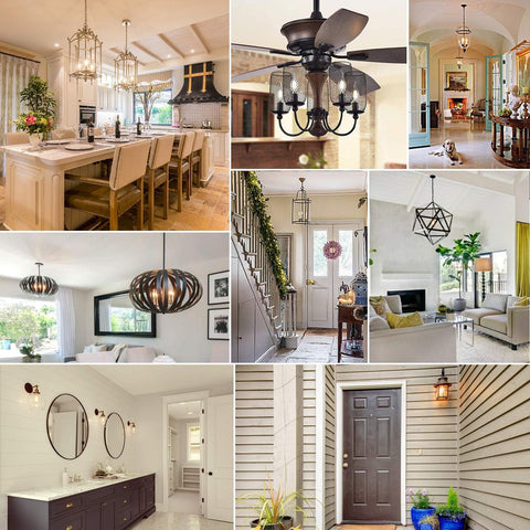 Yochoice bulbs suited for ceiling fans and chandeliers to enhance warmth.