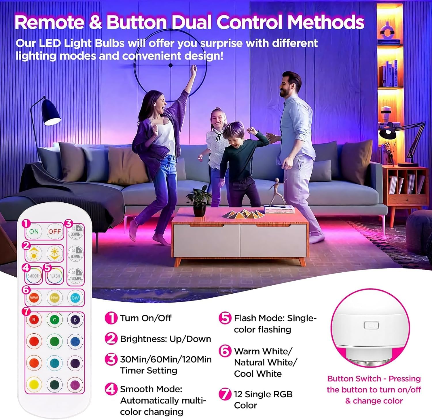 Yochoice puck light with 10 dimmable brightness levels