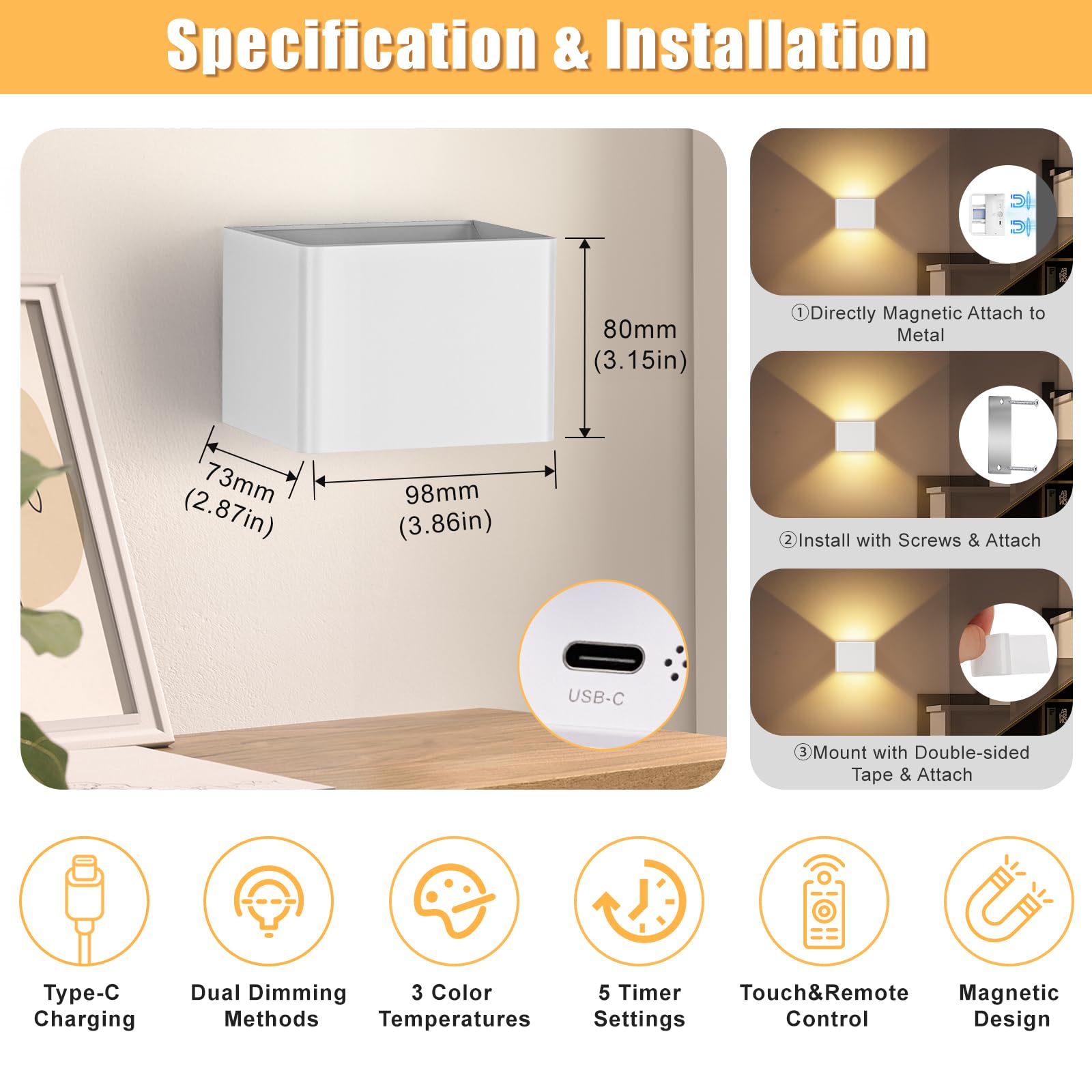 Yochoice dimmable LED delivering 650lm soft light for comfortable evenings.