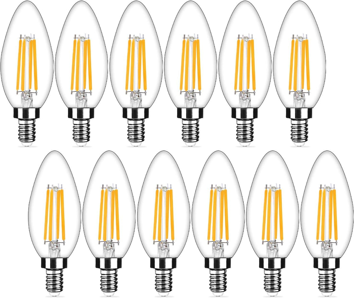 Yochoice dimmable LED candle bulbs for chandeliers with smooth brightness for dining rooms.